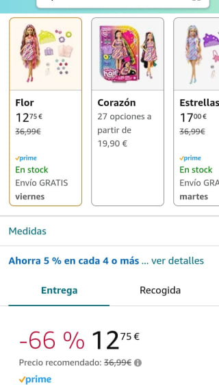 Barbie Totally Hair Pelo extralargo Flor por 12,75€.