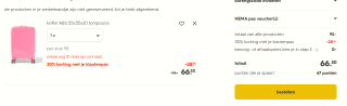 Tompoucekoffer voor €66,50 bij de Hema