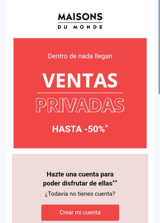 -50% descuento en ventas pvda en maisons du monde