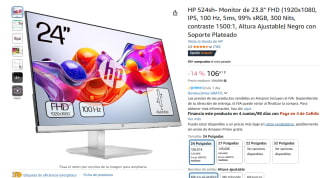 Monitor HP Series 5 524sh, 23.8" Full HD, 100 Hz, 5 ms por 106,61€