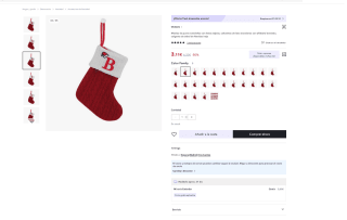 Medias de punto navideñas con letras tejidas por 3,11€