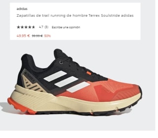 Zapatillas de trail running de hombre adidas Terrex Soulstride por 49.95€