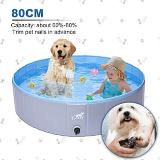 Piscina para perros Toozey con válvula S/80cm 14,99€