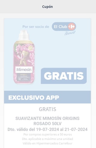 Mimosin origins rosado 50lvd gratis por compras +50€ en app carrefour