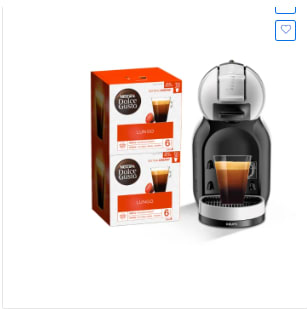 Pack Cafetière Dolce Gusto Mini Me Krups YY4892FD à 39,99€