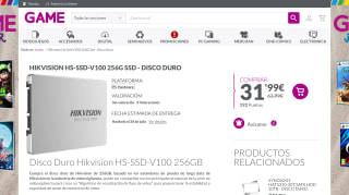 SSD HIKVISION HS-SSD-V100 de 256GB por 31,99€
