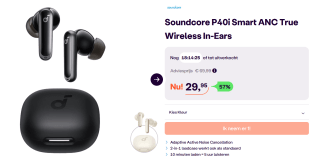 soundcore P40i door Anker, draadloze oordopjes voor €29,95 bij Ibood