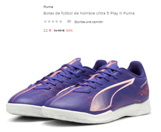 Botas de fútbol de hombre Ultra 5 Play It Puma por 22€