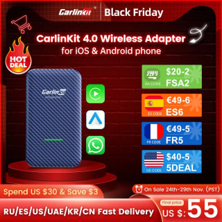 CarlinKit 4 Apple Car Play adaptador inalámbrico CarPlay Mini Box 2022 a 61,11€