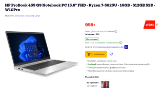 HP ProBook 455 G9 (5N4S1EA) voor €959 bij Bol.com