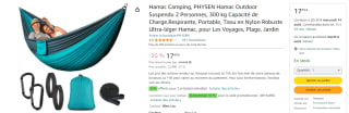 Hamac d'extérieur pour 2 Personnes à 17,49€