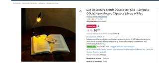 Lámpara Oficial Harry Potter, Clip para Libros, A Pilas por 16,09€