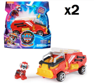 2 Unidades de Patrulla Canina Figura y Coche Luces y Sonido por 23.39€