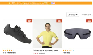 10% extra korting op items in de outlet bij AGU