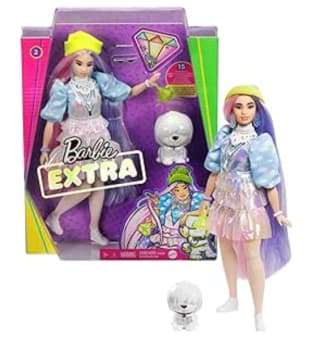 Barbie Extra muñeca con pelo rosado y violeta por 13.1€