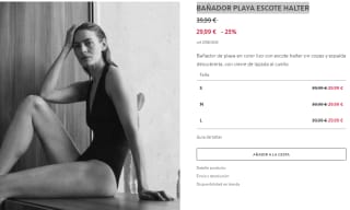 25% dto en Bañadores mujer ZARA HOME