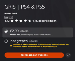GRIS voor de PS4 & PS5 voor €2,99 in de Playstation Store