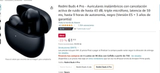 Auriculares Redmi Buds 4 Pro por 61.10€