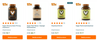 27% korting op het eigen merk bij Vitaminstore