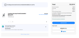 Samsung Lavadora carga frontal Ecobubble 8Kg WW80CGC04DTEEC por 322,05€