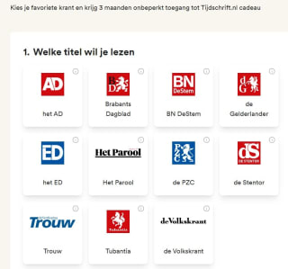 Gratis 3 maanden Tijdschrift.nl bij proefabonnement krant