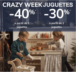 Crazy week Juguetes de niños con 40% Decuento en Vertbaudet