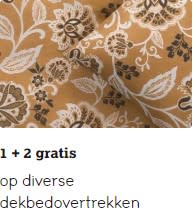 1+2 gratis op aantal dekbedovertrekken bij Leen Bakker