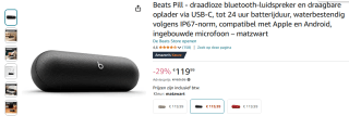 Beats Pill speaker voor €119,99 bij Amazon NL