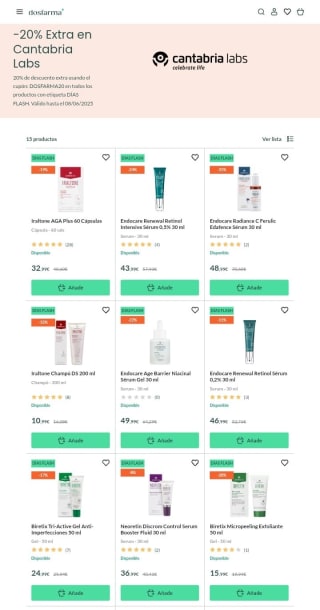 -20% de Descuento Extra en Cantabria Labs.