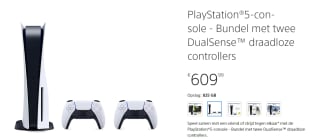 PlayStation5-console Bundel met 2 dualSense draadloze controllers voor €609,99