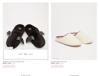 Recopilación zapatillas women secret desde 4,19€
