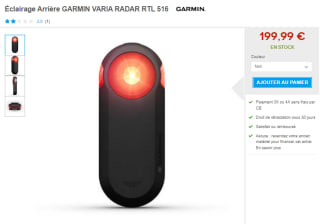 GARMIN VARIA RADAR RTL 516 à 199,99€