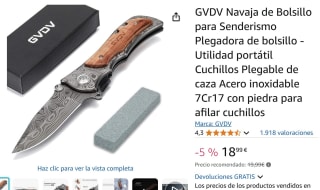 GVDV Navaja de Bolsillo para Senderismo Plegadora de bolsillo por 16,14€