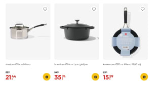 Malmö, Napoli en Lyon pannen 35% korting bij de Hema