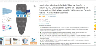 Funda de tabla de planchar LaundrySpecialist por solo 2.95€