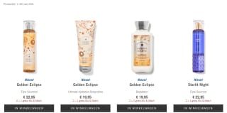 2+1 gratis op body care producten bij Bathandbodyworks