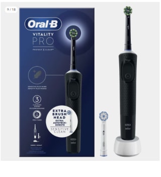 Cepillo eléctrico - Oral-B Vitality Pro, Con 2 Cabezales, Diseñado Por Braun por 14.75€