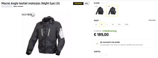 Macna Angle textiel motorjas (Night Eye) voor €189 bij Tenkateshop