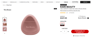 Sephora Crema Rare Beauty 53ml por $247