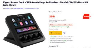 Elgato Stream Deck + XLR - Audiomixer & Controller, voor €269 bij Bol