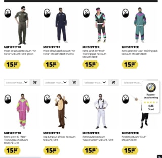 Carnavalskleding (Miesepeter) voor 15 euro