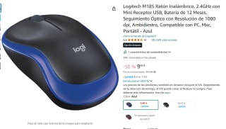 Ratón Inalámbrico marca Logitech M185 zaul por 9,80€