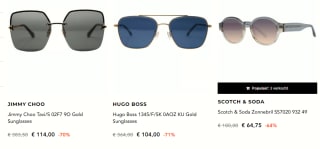 Diverse merk zonnebrillen tot 75% korting + 15% extra korting dmv code CK | Tommy | BOSS | Oakley | Michael Kors