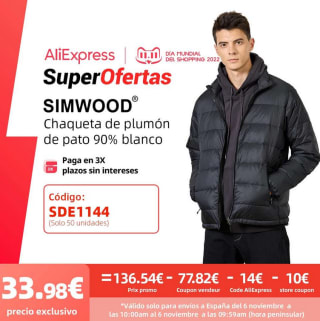 SIMWOOD-chaquetas de plumón para hombre por 33,98€