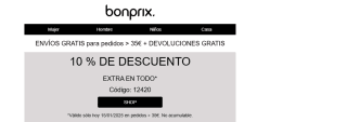 10% de descuento extra desde Bonprix