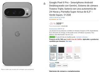 Google Pixel 9 Pro 512GB por 999€