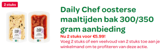 2 Daily Chef oosterse maaltijden voor €5,99 bij Spar