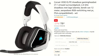 Corsair VOID RGB ELITE Wit Draadloze Gaming Headset voor €79,99 bij Amazon