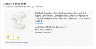 BlitzRock Auriculares Open Ear Inalambricos Bluetooth 5.4 por 18,49€