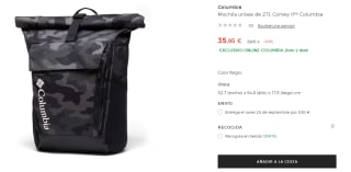 Columbia Mochila unisex de 27L Convey II por 35,95€